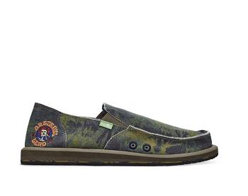 Sanuk Vagabond Kids' Sidewalk Surfers Green / Navy | Canada 304XYU